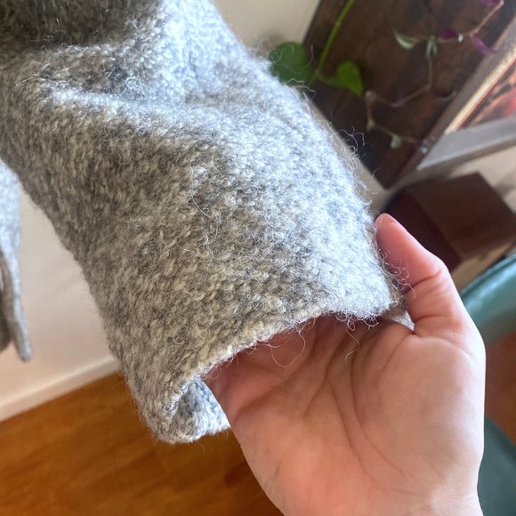 GANNI TEDDY Belted Wrap Coat - Picture 10 of 12